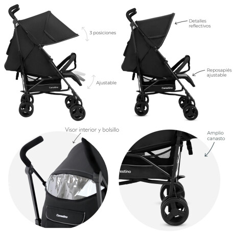 Cochecito Plegable Ajustable Carestino Capri Mora