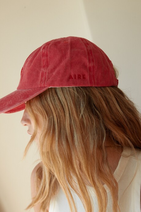 CAP SUN WASHED RED