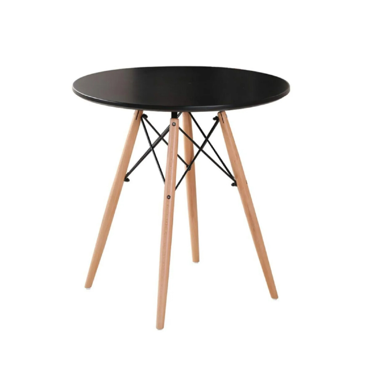 Mesa Eames Negra Redonda Metal Ø80cm 