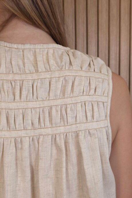 Musculosa Maui Lino Beige Melange