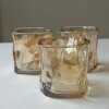 Vaso de vidrio irregular 350 ml naranja