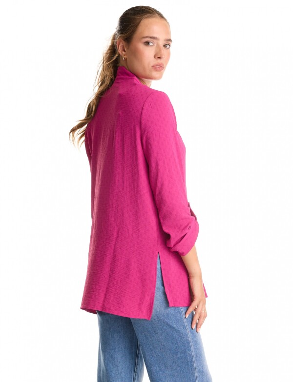 Blusa Escote V FUCSIA