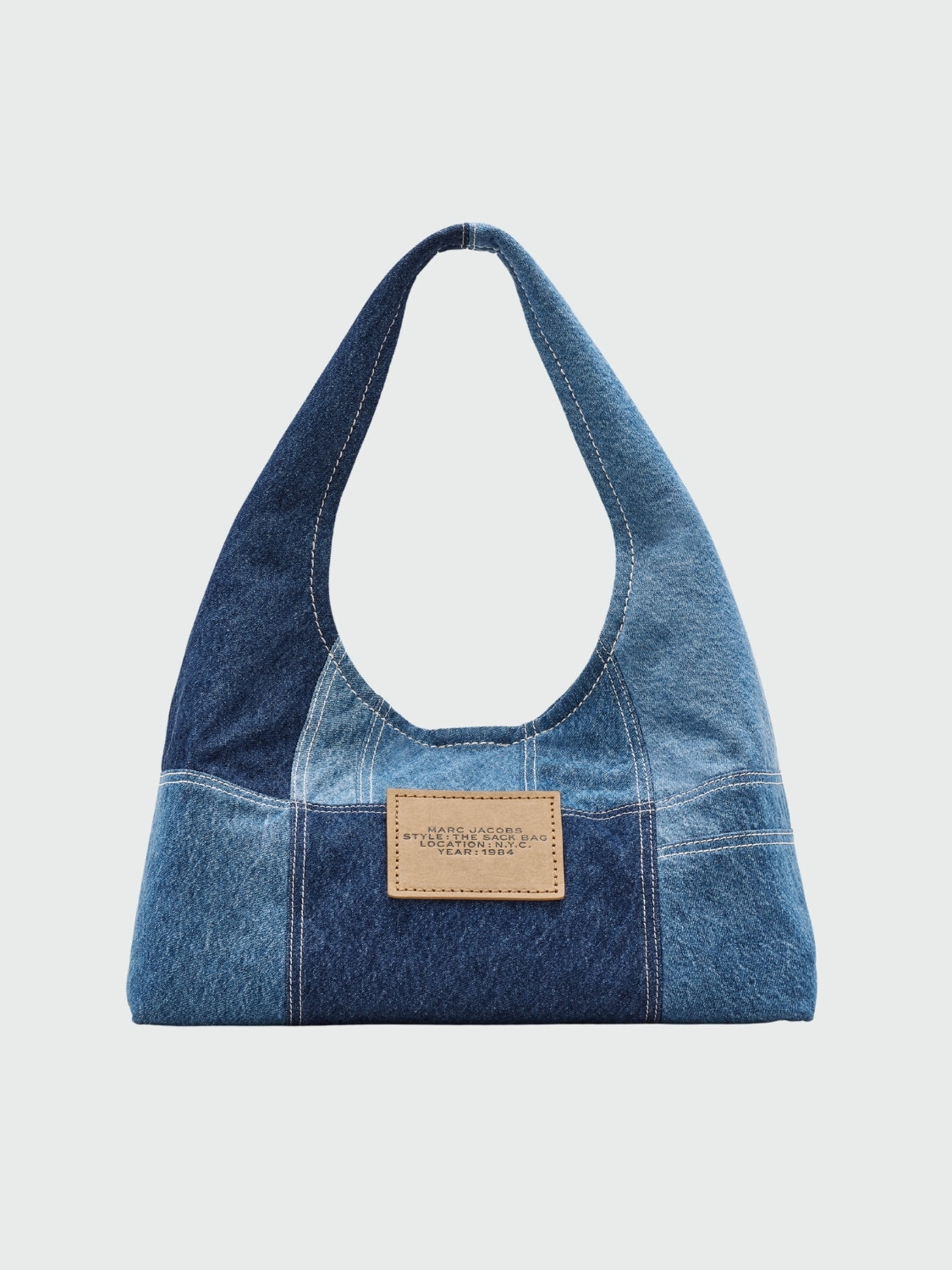 MARC JACOBS - The Patchwoek Denim Sack Bag Alta Automática