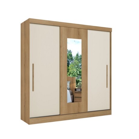 ROPERO 3P VISION CAPUCCINO / CACAU OFF WHITE GLASS REVERSIBLE THB ROPERO 3P VISION CAPUCCINO / CACAU OFF WHITE GLASS REVERSIBLE THB