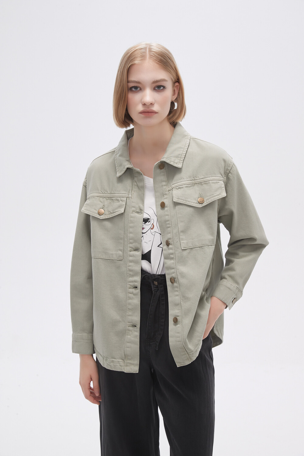 Campera Gioacchino Verde Grisaceo