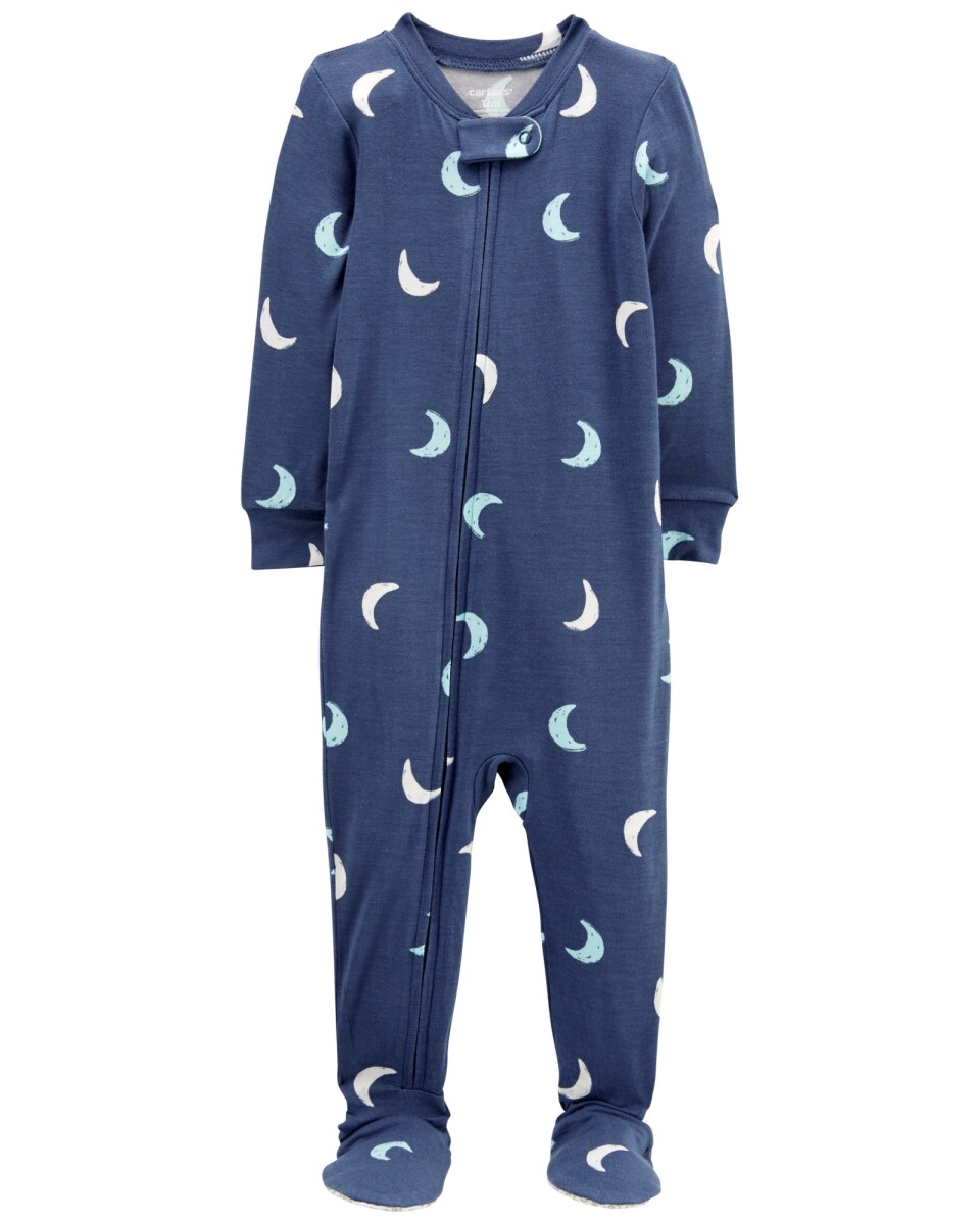 Pijama una pieza con pie diseño lunas línea PurelySoft 