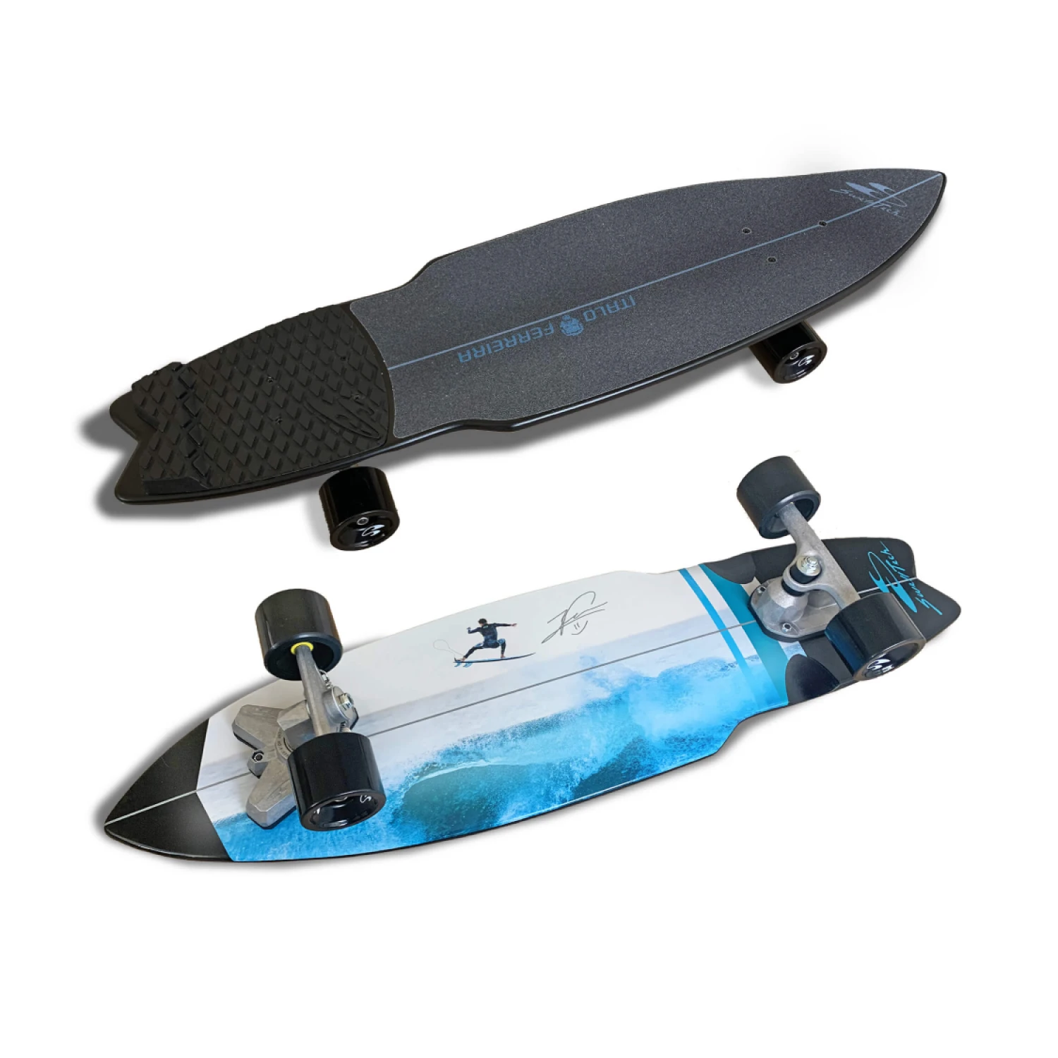 Surfskate SwellTech Italo Air Celeste perspectiva