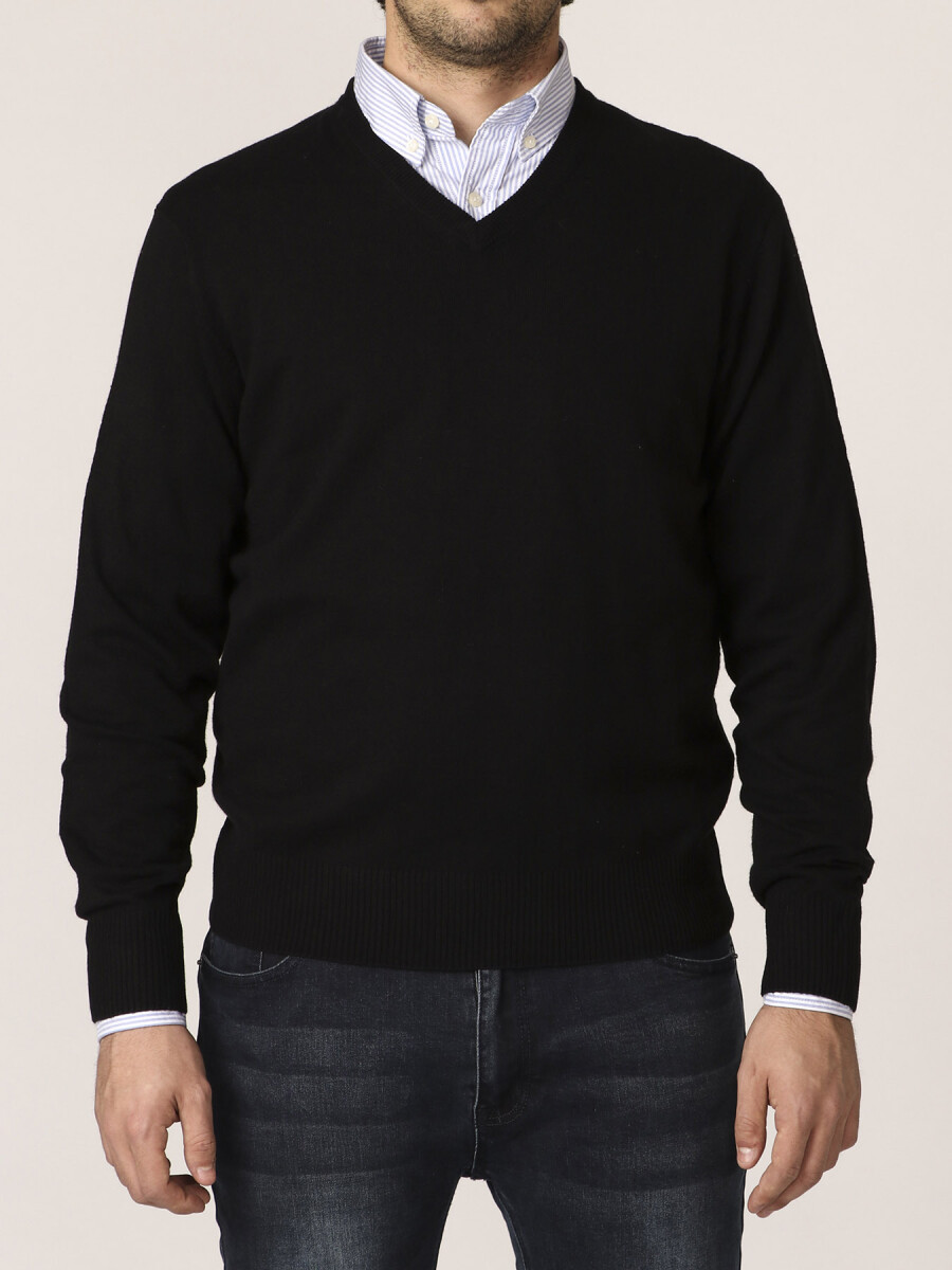 Sweater V Harrington Label - Negro 
