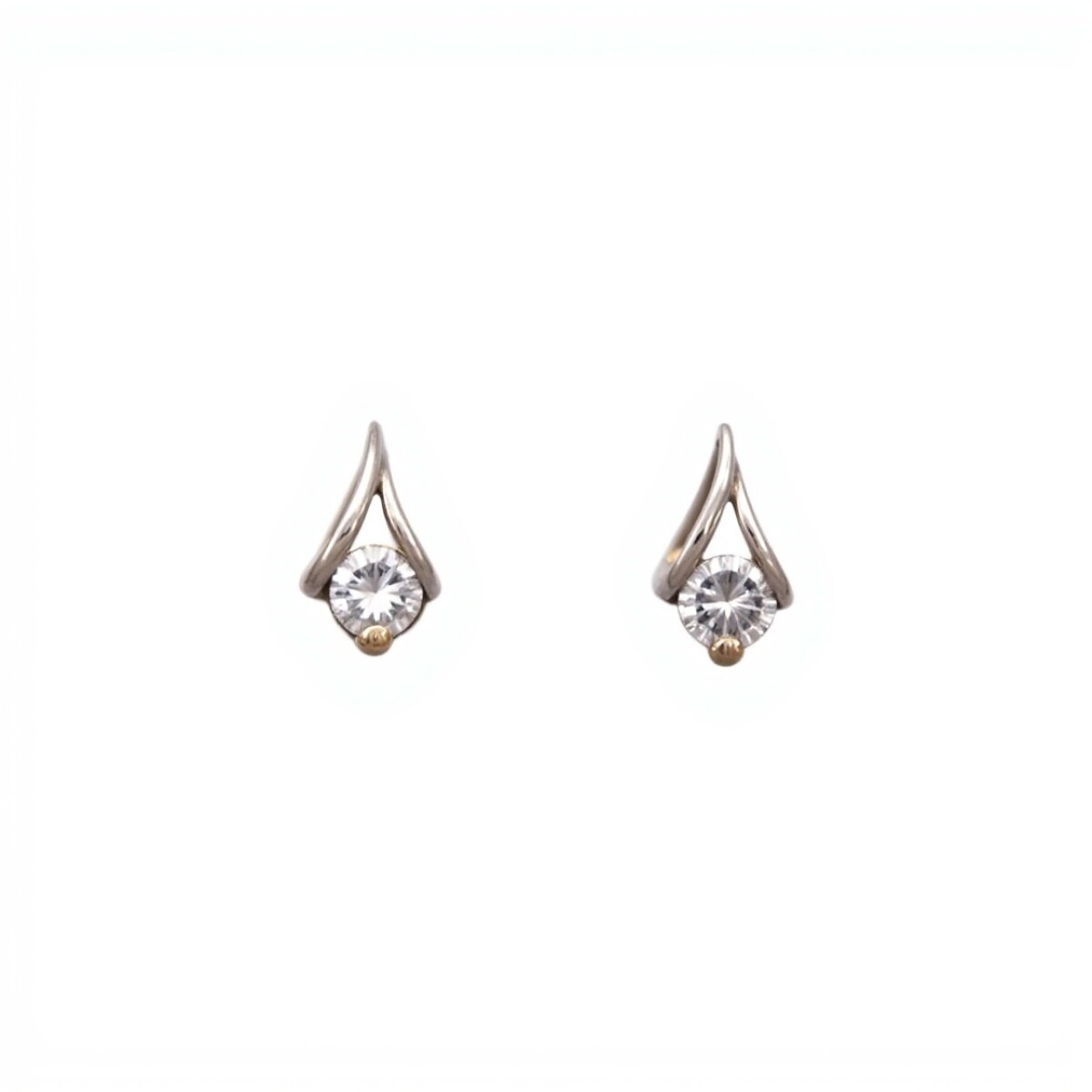 Caravanas circulo-Plata 925-Piedra Zirconia-CA3062 - conpiedra 