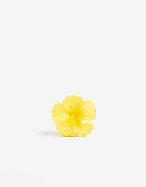 Broche Flores Broche Acrílico Flor - Amarillo Claro
