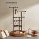 SONGMICS Organizadora de Joyas de Metal de 3 Niveles con Base de Madera – Soporte para Pulseras, Relojes y Pendientes Negro