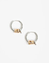 Aros Argollas Metal Argollas Con Dijes Rueditas - Dorado