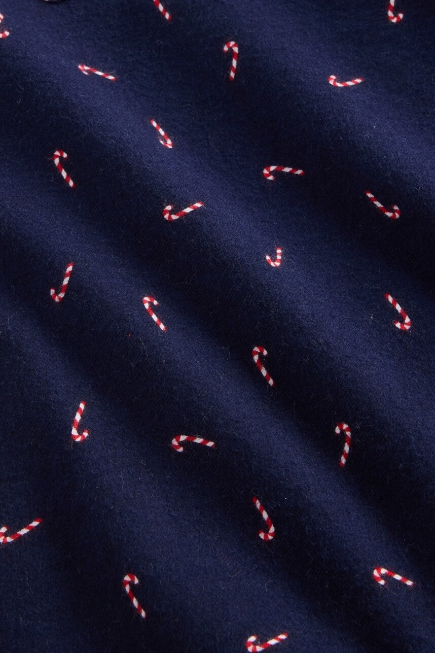 Pijama Set Camisa Y Pantalón Franela Mujer Fs Candy Canes