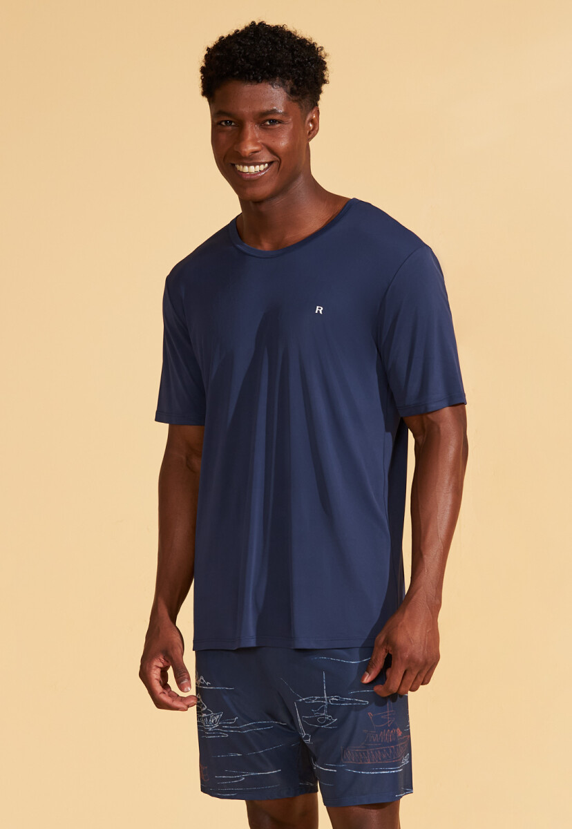 PIYAMA COMBINADO - AZUL C/EST.PORTO-21389 