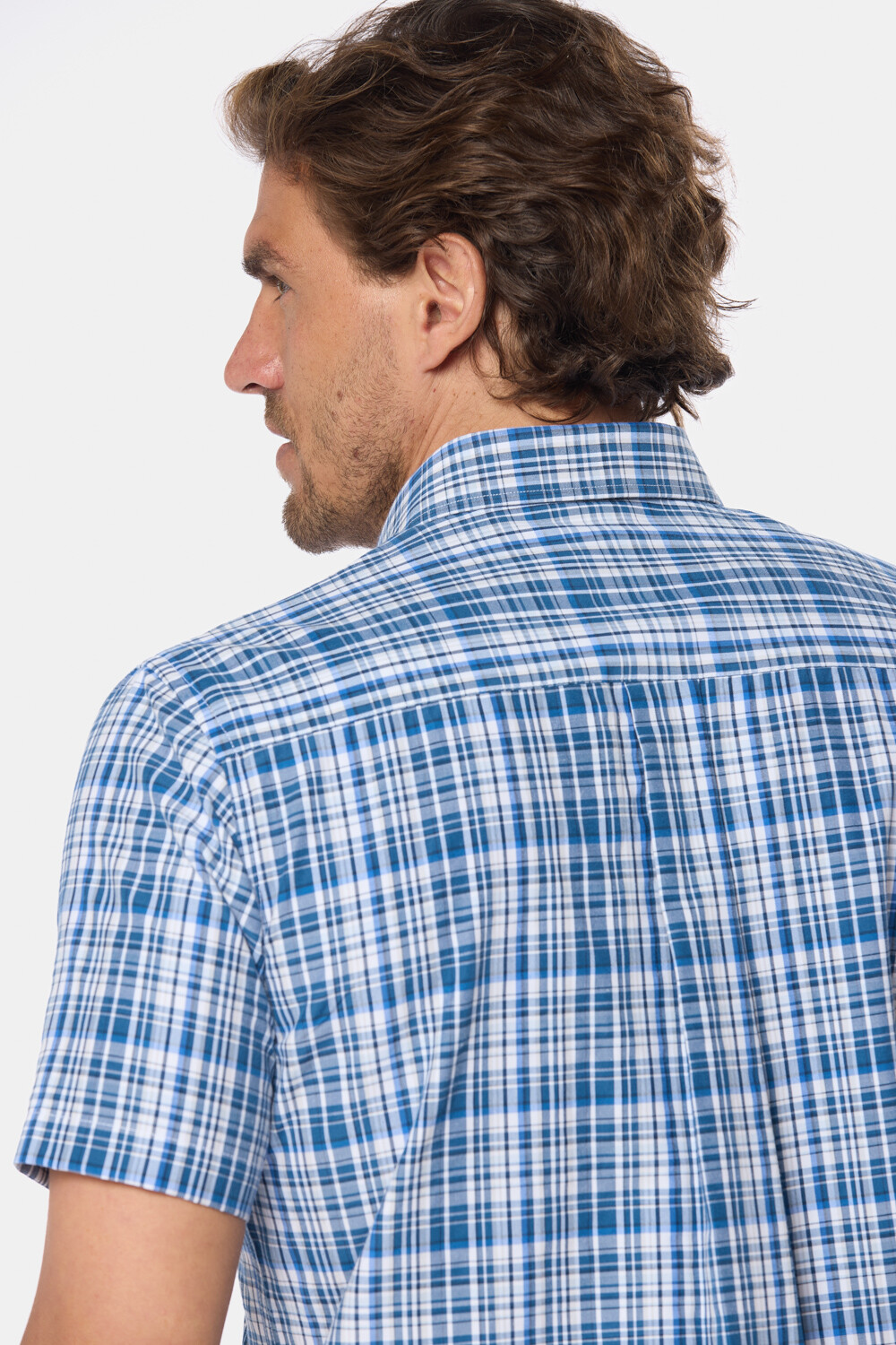 CAMISA SPORT A CUADROS Azul