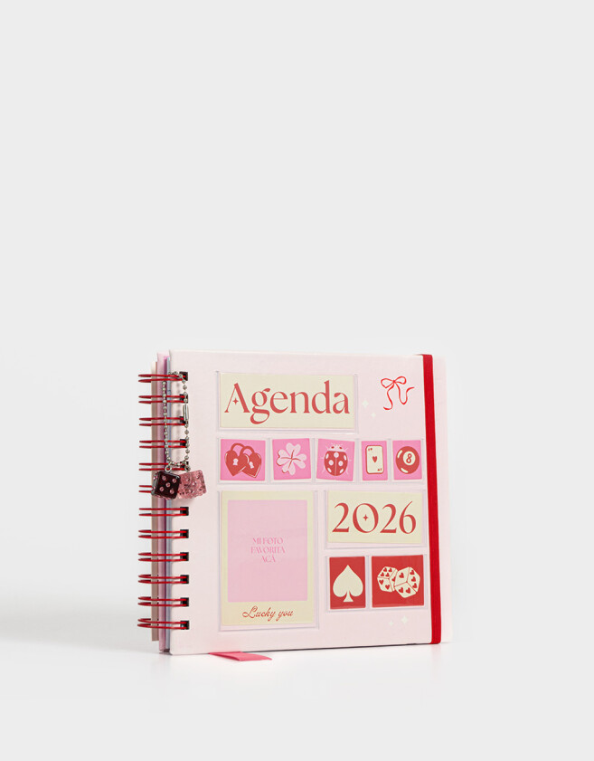 Agendas y Calendarios Estampados Agenda Lucky 2026 - Rosa Claro