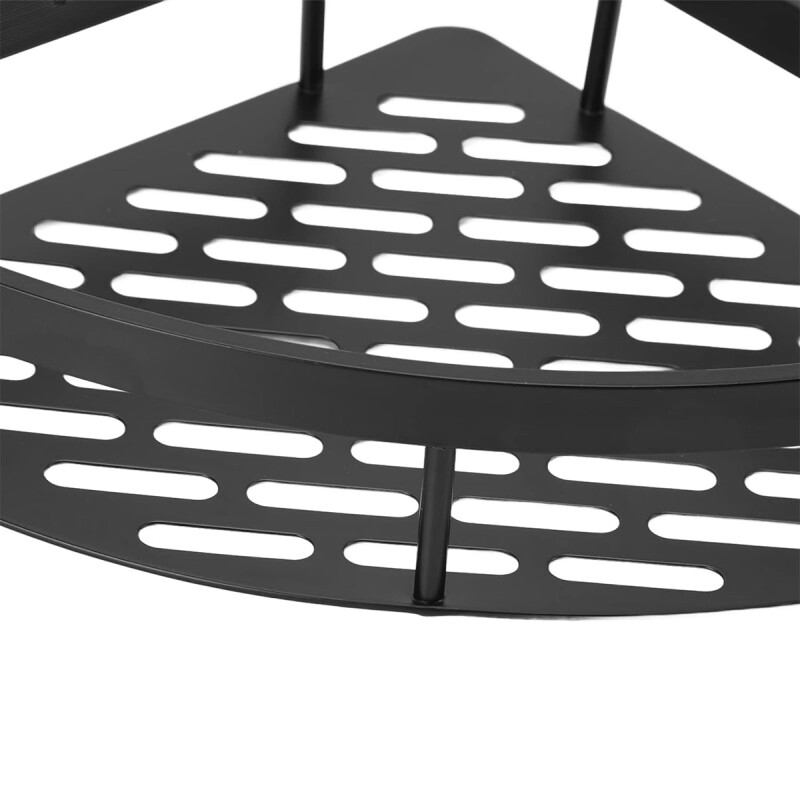 Set x2 Estante esquinero de metal NEGRO