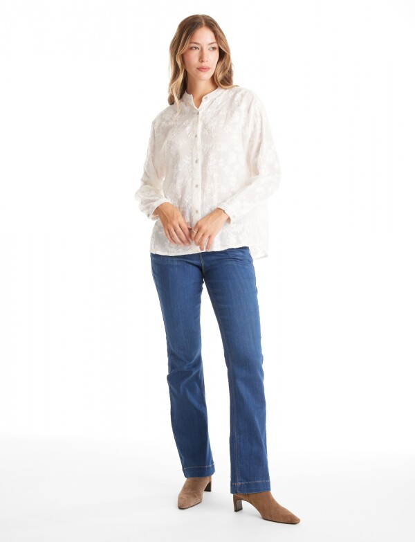 Blusa Algodon Broderie CRUDO