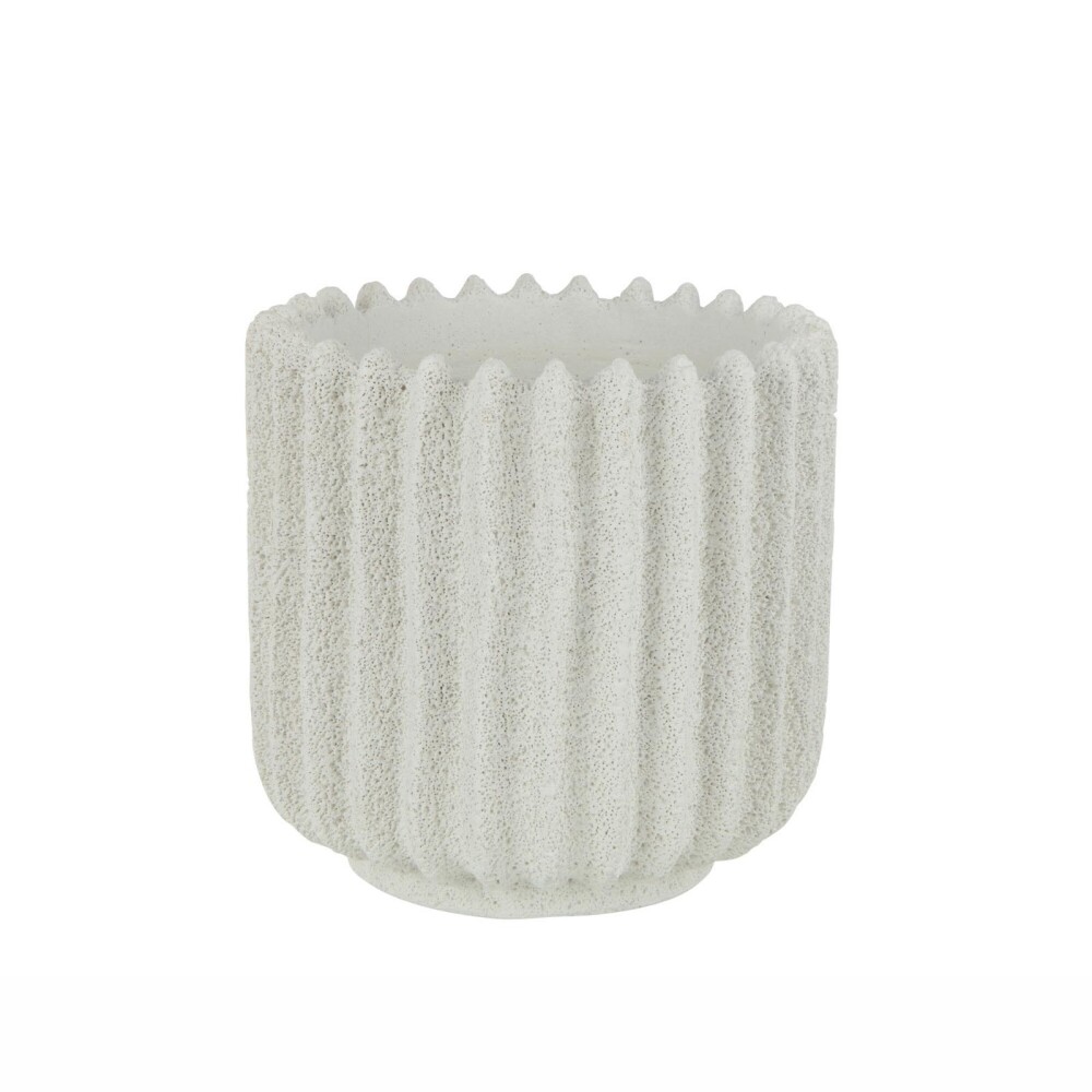 MACETA CEMENTO BLANCO FINNI