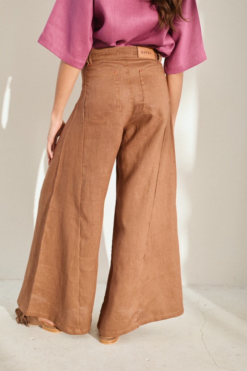 PANTALON WIDE XL LINEN SS27 Kaki