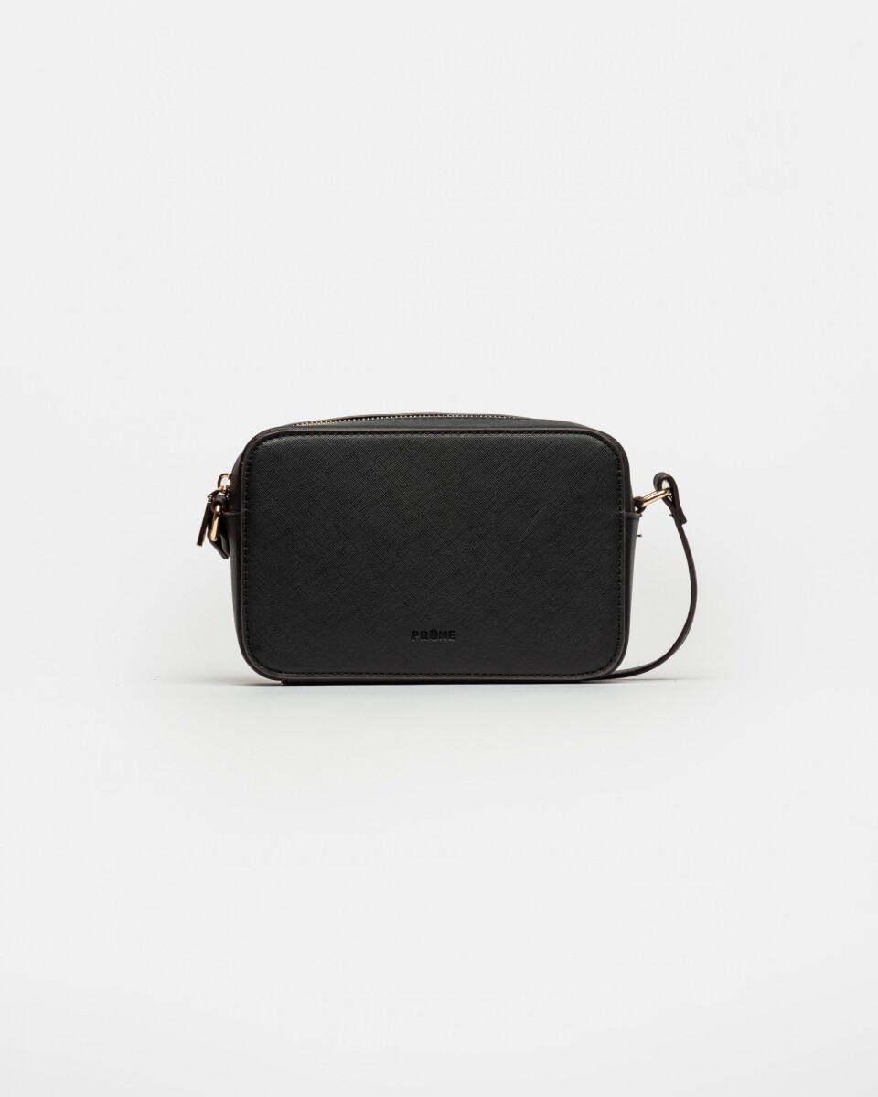 Mini Bag Lane En Efecto Cuero Zaffiano - Negro 