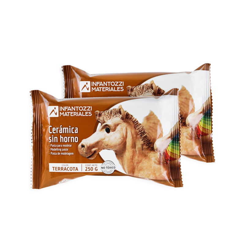 Cerámica Sin Horno Terracota 250G Infantozzi #Cerámica Sin Horno Terracota 250G Infantozzi