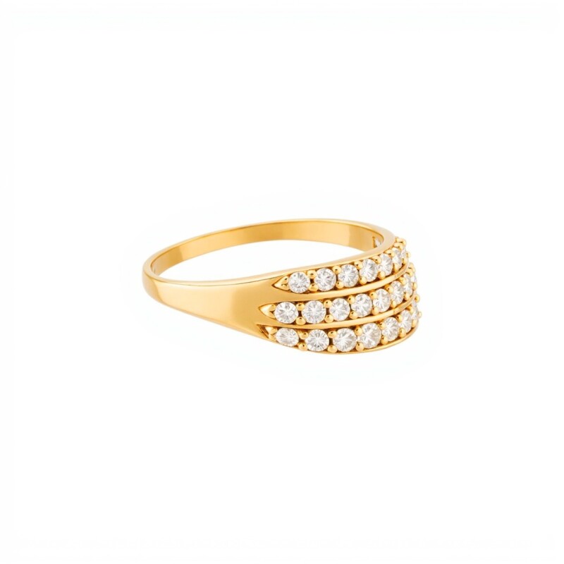 Anillo Tiara-Oro bajo-Piedras zirconias-AN8020 conpiedra