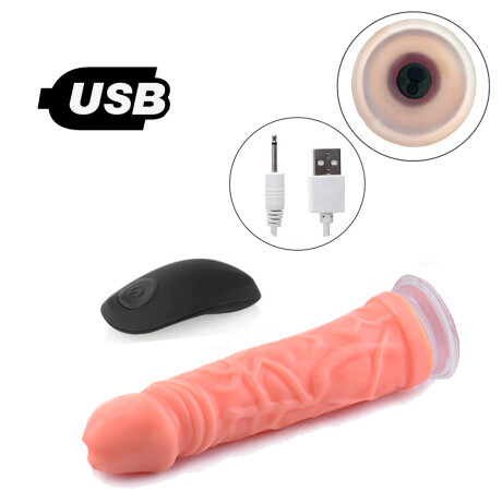 Vibrador A Control Remoto Carga USB Americano Piel