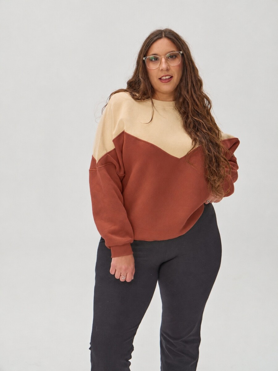 Buzo Mocca Beige y choco