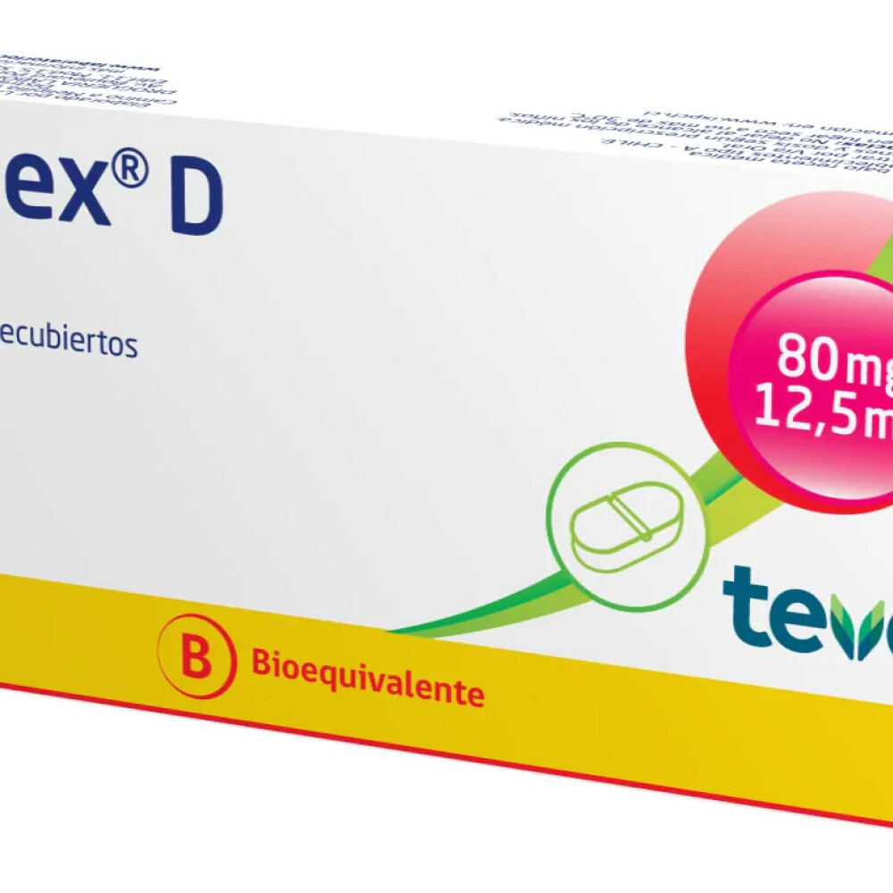 VALAPLEX D 80 / 12,5 MG. CJ X 30 COMP. única