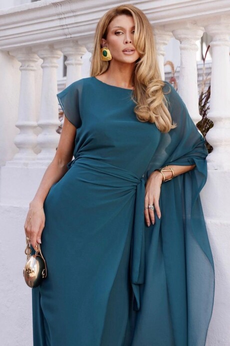 Vestido Gemma Verde Petroleo