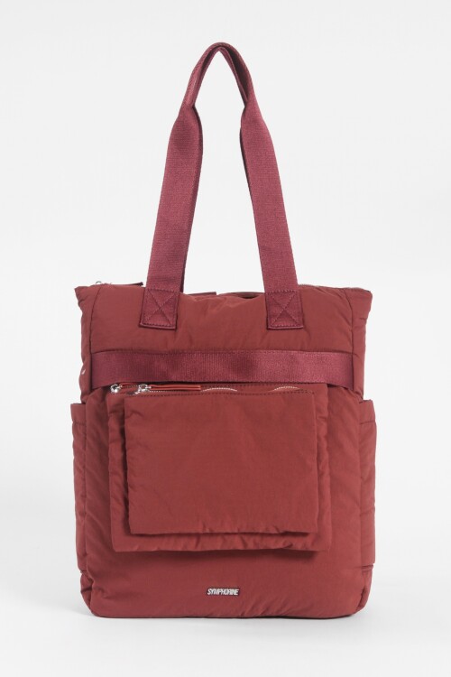 Mochila bolsillo removible bordo