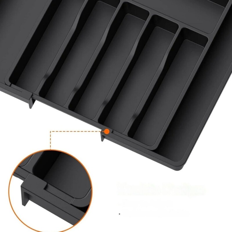 Cubiertero Organizador Cubiertos Extensible Cajon Cocina Negro Cubiertero Organizador Cubiertos Extensible Cajon Cocina Negro