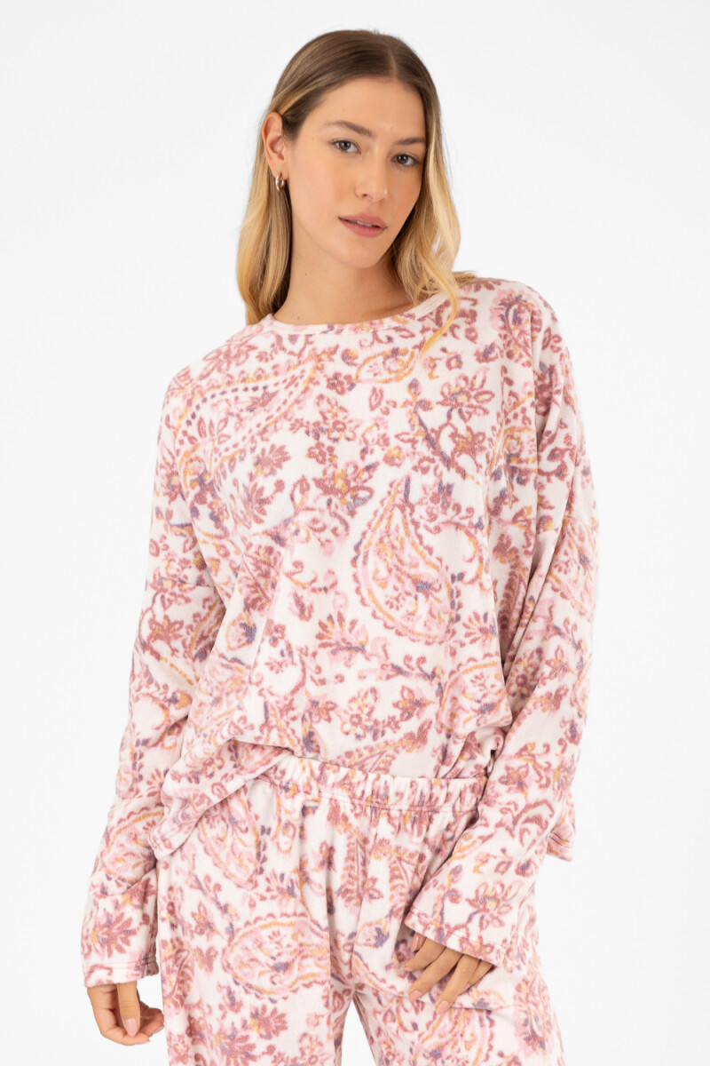 Pijama celina all over Rosado