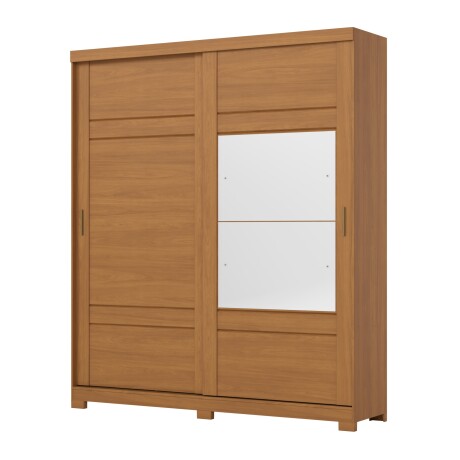 ROPERO VERGGO 2 PUERTAS 3 CAJONES INTERNOS CON ESPEJOS GUARDARROPA CLOSET ARMARIO COLOR MADERA