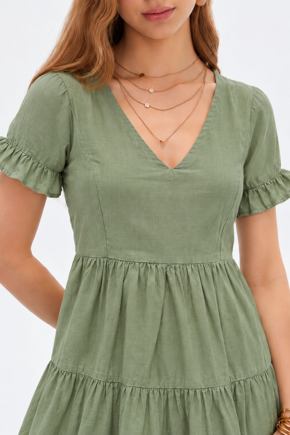 Vestido Kaleu Menta Oscuro