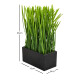 Planta Artificial en maceta 16x8x26cm NEGRO