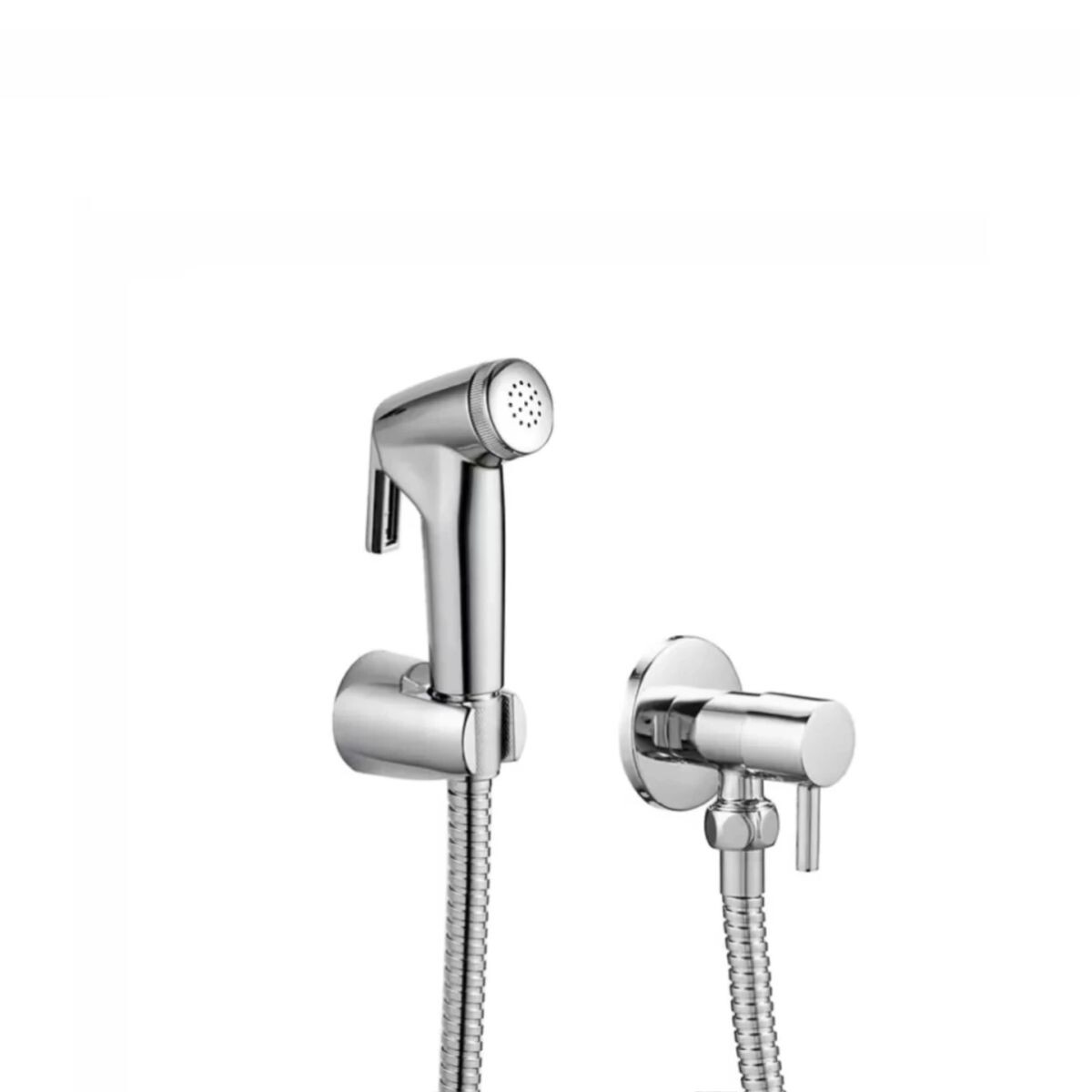 Grifería De Ducha Higiénica De Pared Completa Agua Fría Cromado 