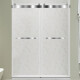 Mampara de Vidrio 8mm con Perfiles de Aluminio Cromo 140x200 cm GAMAS DE GRIS
