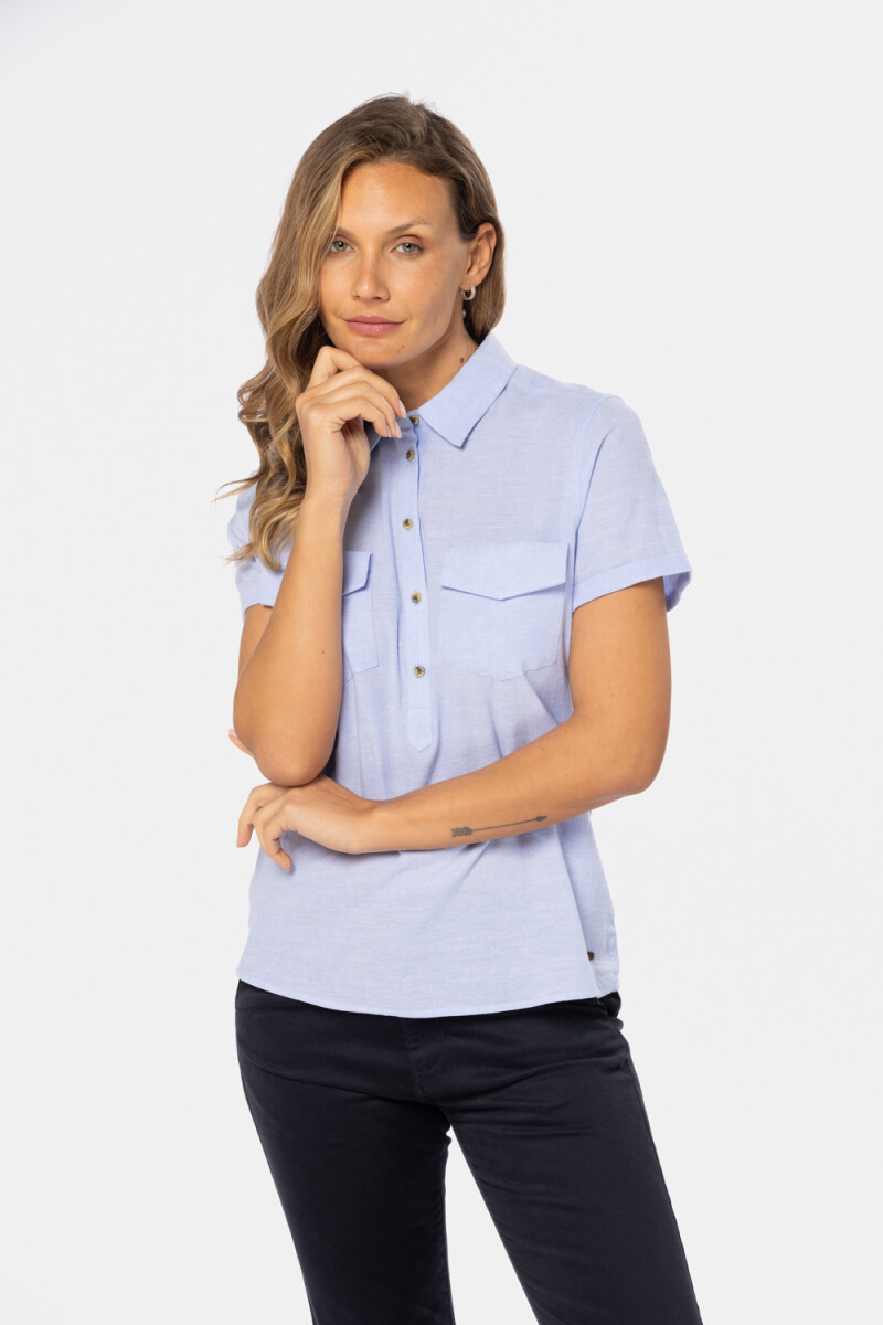 CAMISA DE LINO - Lila 
