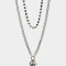 Collares Cortos Con cruz Set De Collares Con Cruz Strass - Plateado Antique Silver