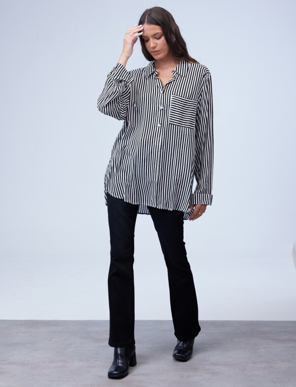 Blusa Oversize NEGRO/BLANCO