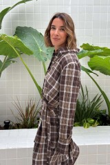 Camisa Loose Marron/Crudo