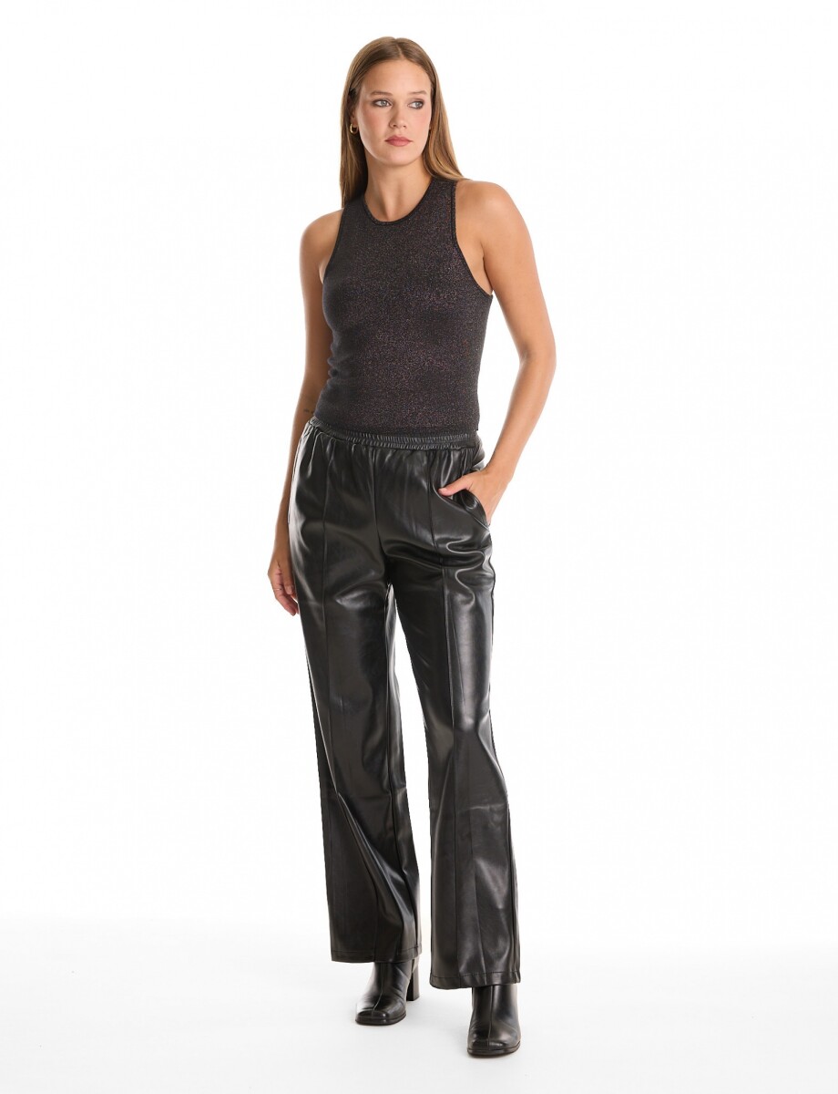 Pantalon Eco Cuero - Negro 