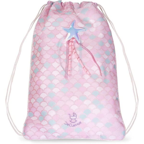 Set Viaje De Cuevas 3en1 Portabebé Bolso Silla Comer Muñecas Variante Color Rosa