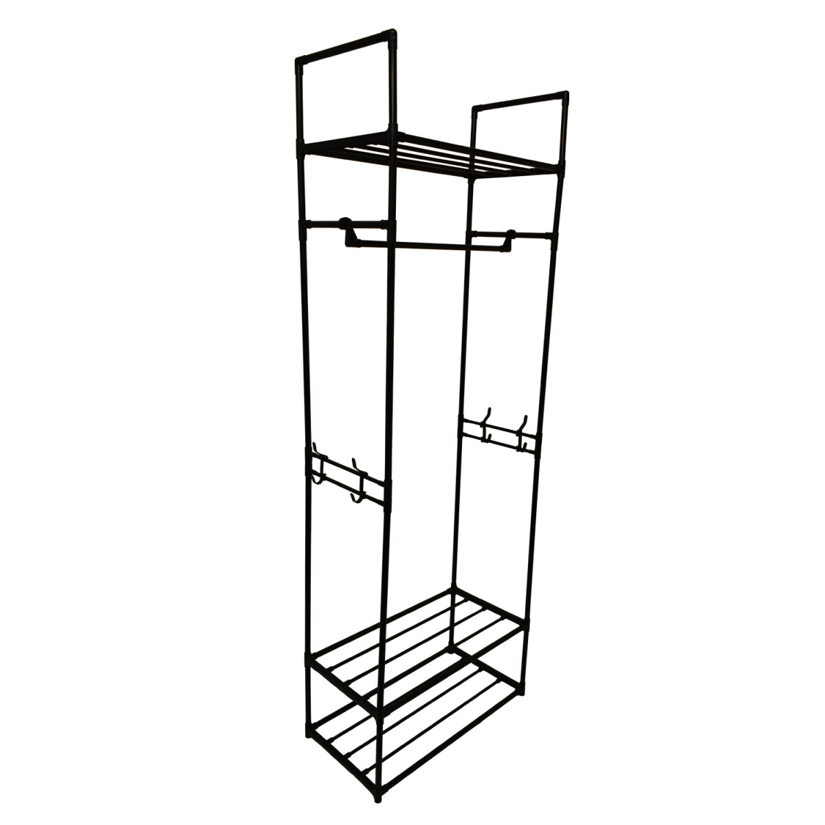 Perchero Zapatera Organizador de Pie Multifuncional 3Niveles - Negro 