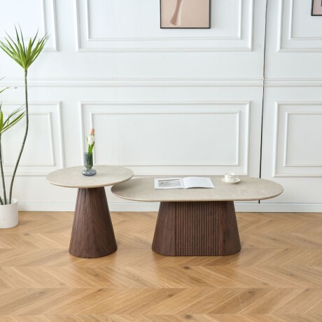 MESA DE CENTRO JOEY SET Beige - SET x 2