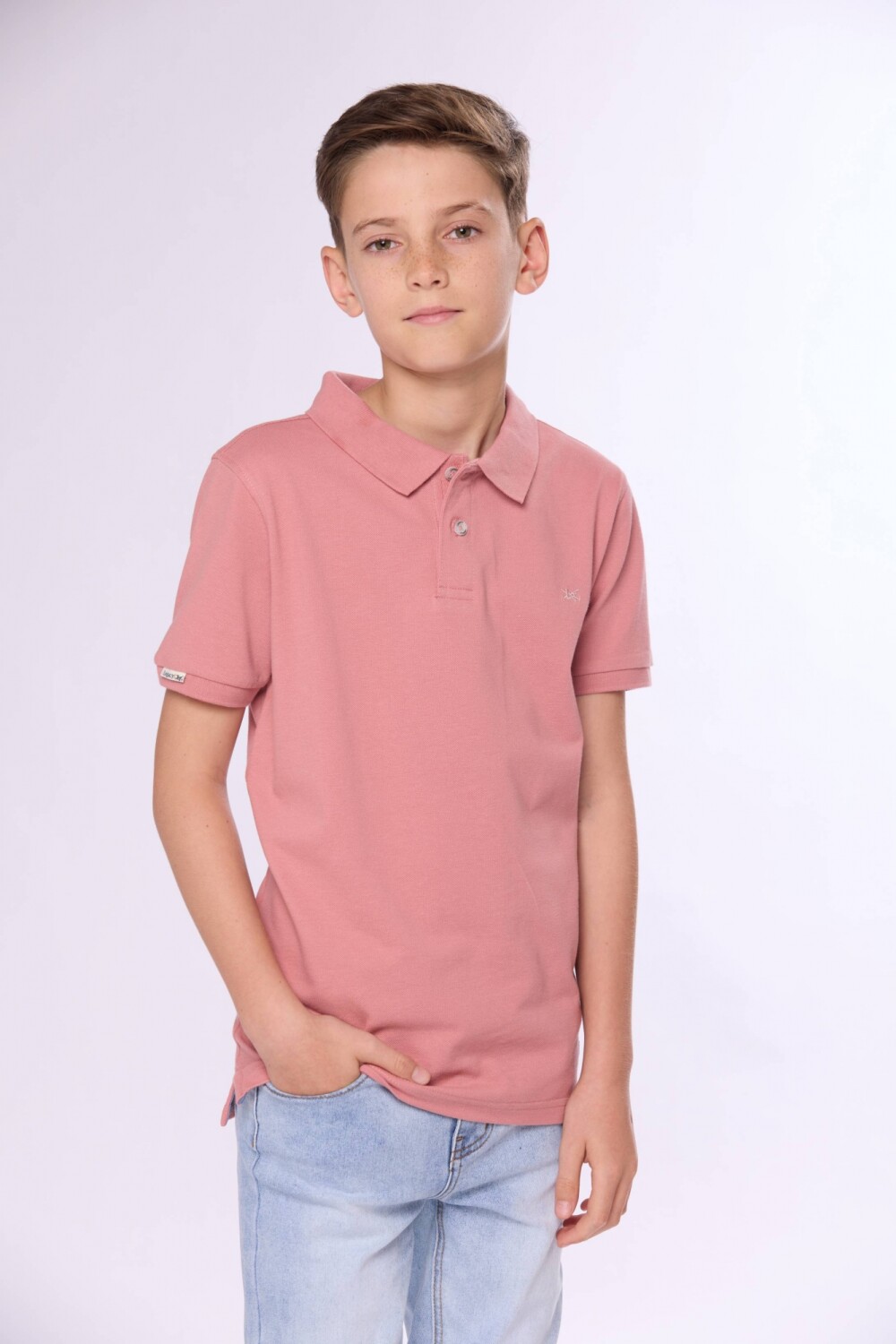 REMERA POLO PIQUE LISA Coral