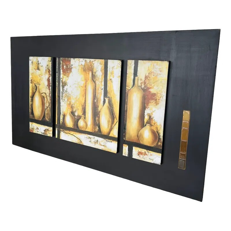 Cuadro marco de madera con 3 laminas - PRODUCTO CON DETALLES Cuadro marco de madera con 3 laminas - PRODUCTO CON DETALLES