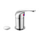 Griferia De Bidet Monocomando Aqualia Sin Transferencia Cromo  35Mm